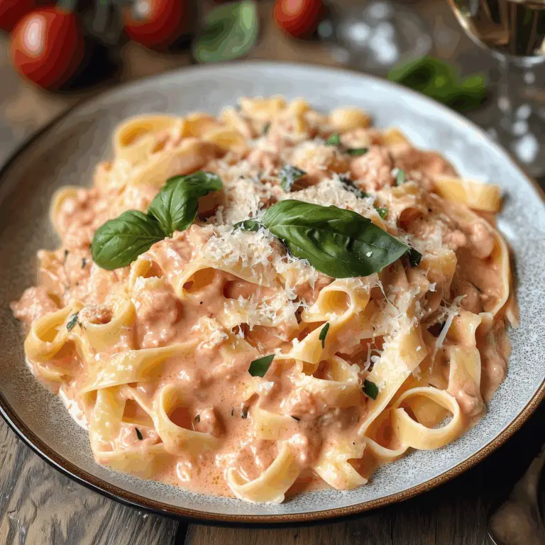 Blush sauce recipe with creamy tomato and Parmesan sauce