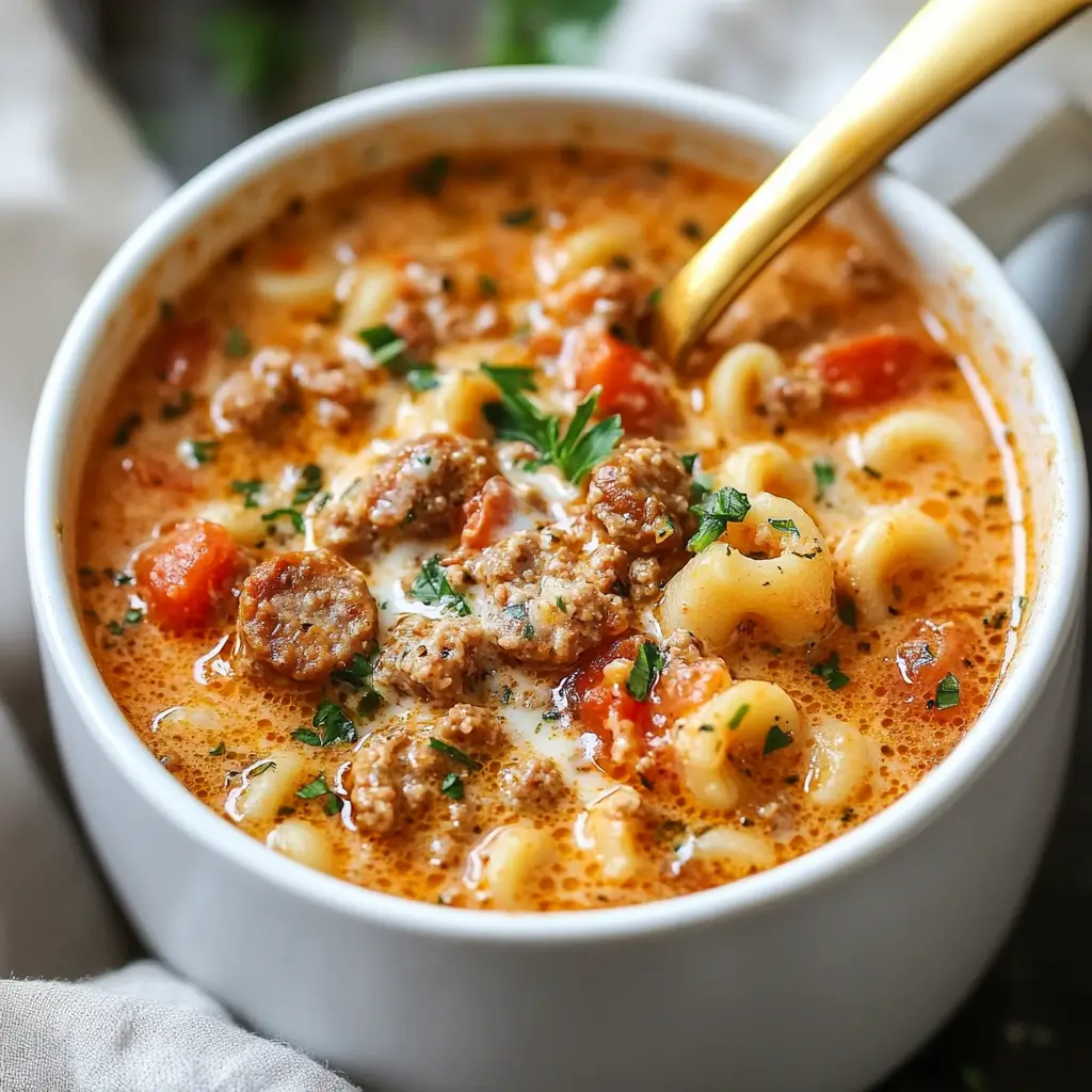 Creamy Parmesan Italian Sausage Soup