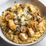 Creamy Mushroom and Chicken Parmesan Risotto