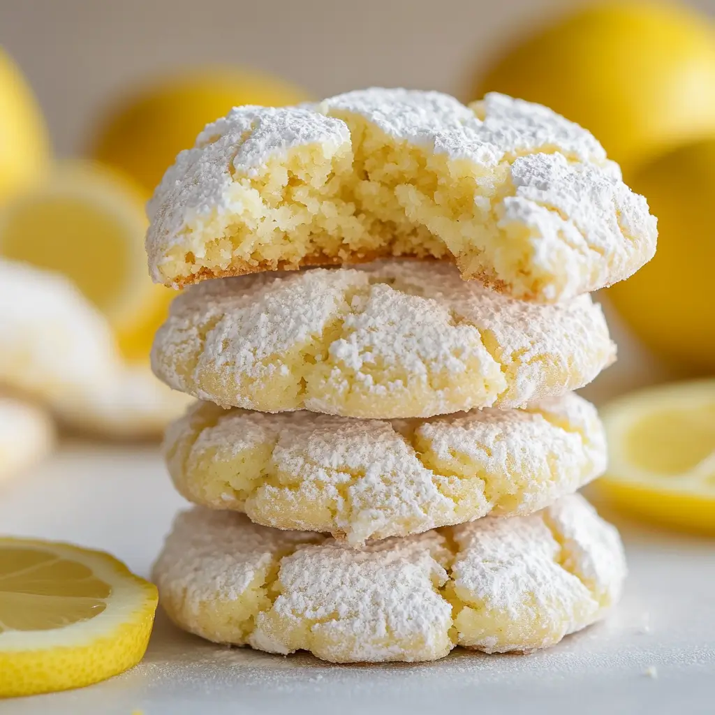 Sourdough Lemon Crinkle Cookies