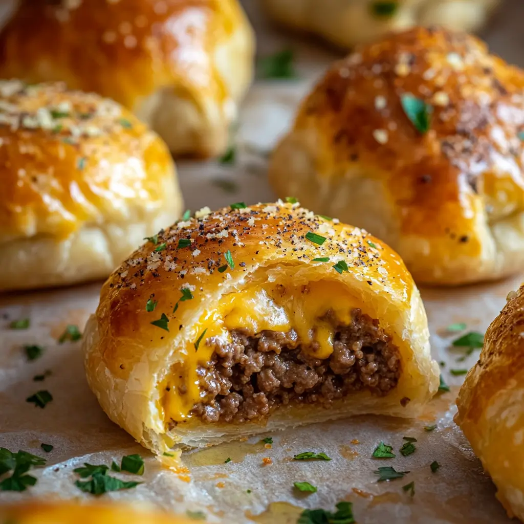 garlic parmesan cheeseburger bombs