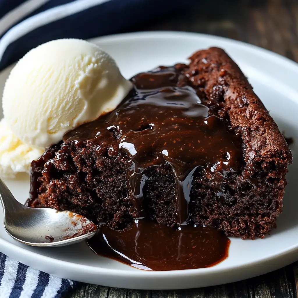 homemade hot fudge cake