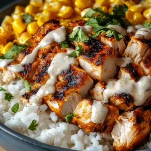 Street Corn Chicken Rice Bowl