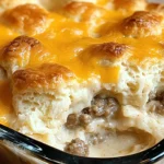 Biscuits & Gravy Hashbrown Casserole