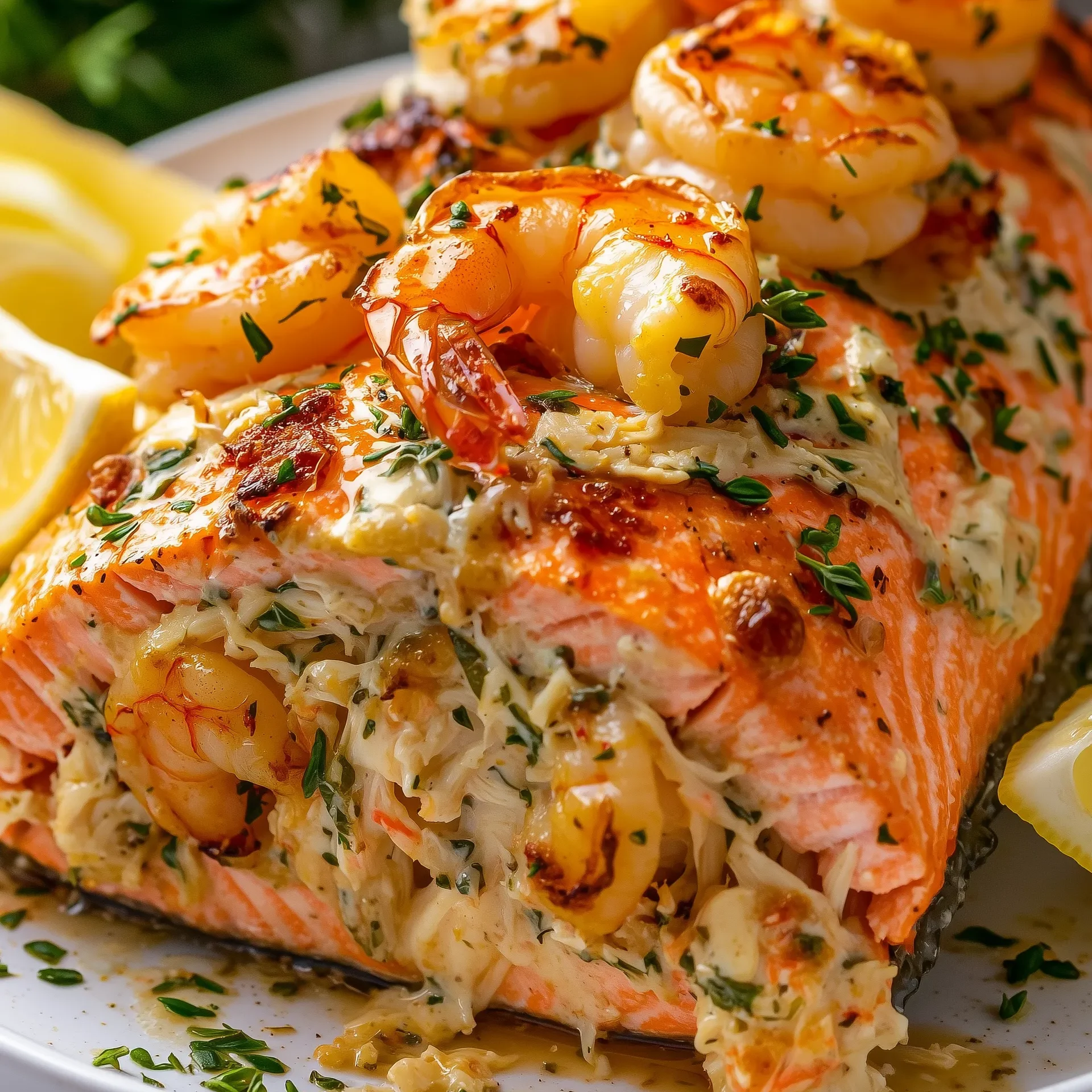Crab Shrimp Stuffed Salmon Recipe Gourmet Mastermind