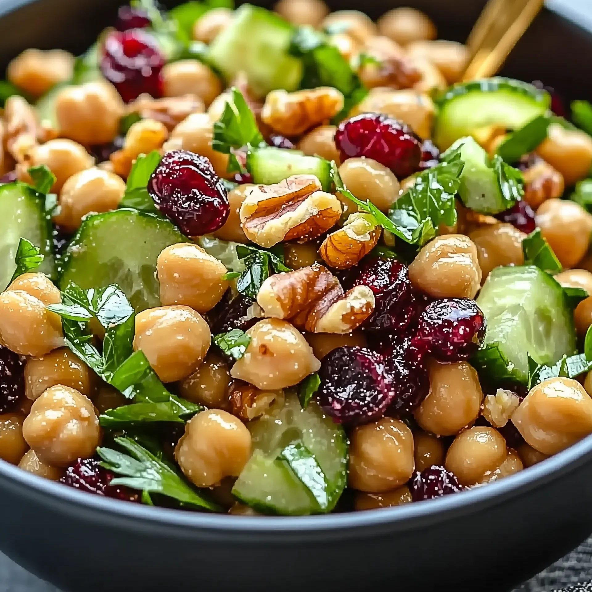 Cranberry Walnut Chickpea Salad
