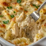 Creamy Garlic Parmesan Chicken Pasta Bake