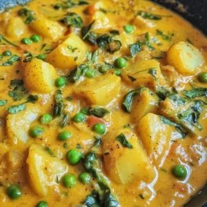 Creamy Potato & Pea Curry – Comfort in a Bowl
