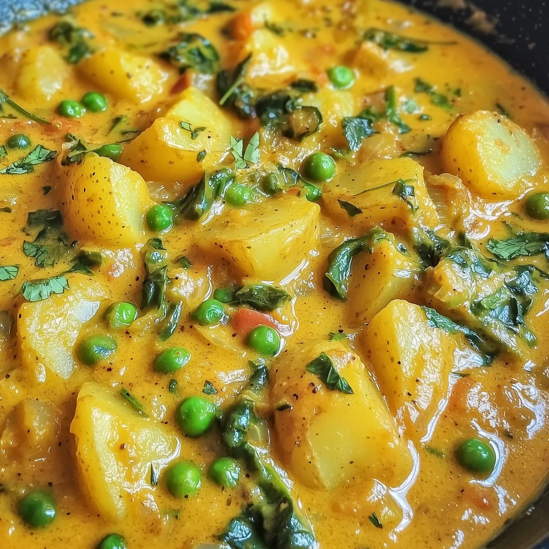 Creamy Potato & Pea Curry – Comfort in a Bowl