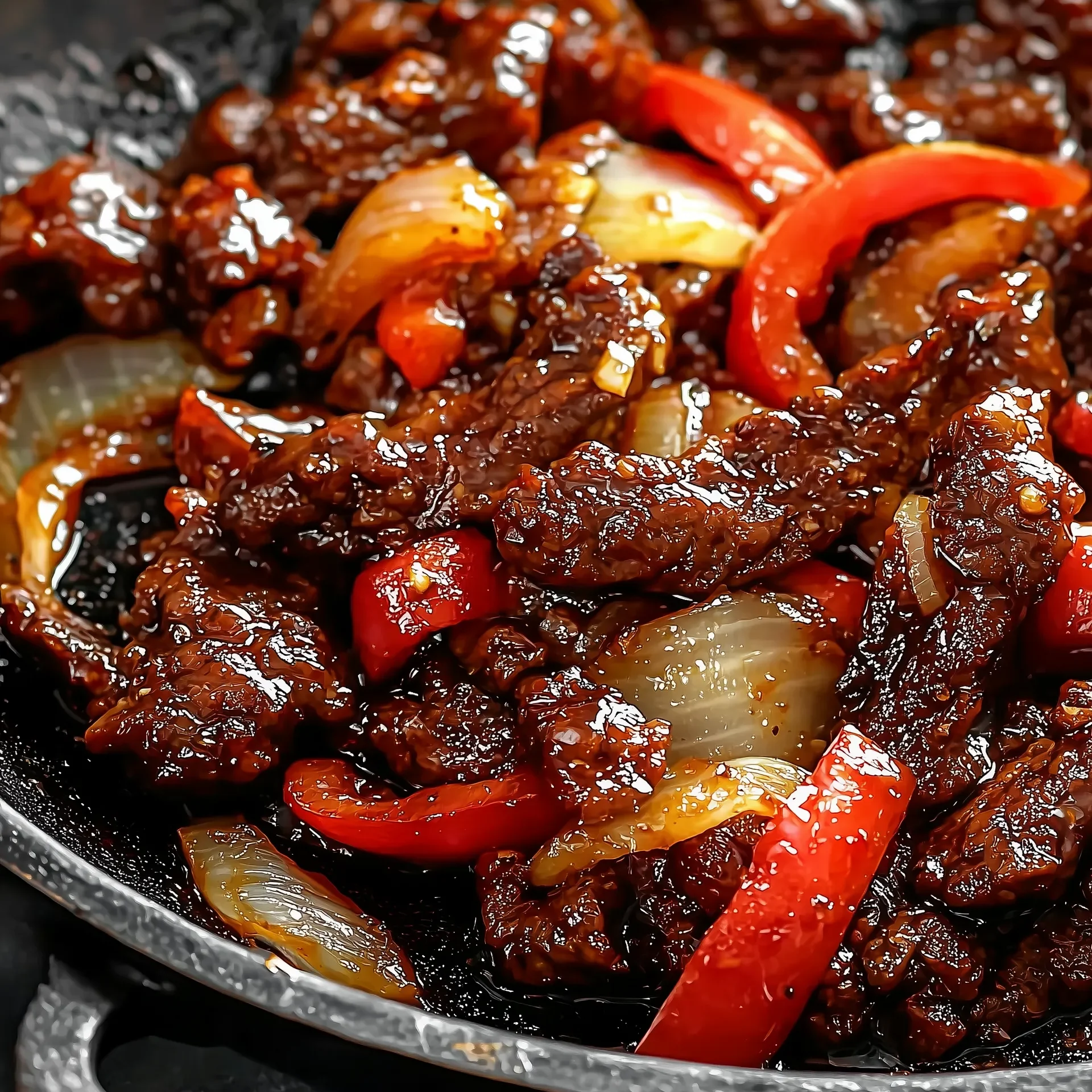 Crispy Beef and Bell Pepper Stir-Fry
