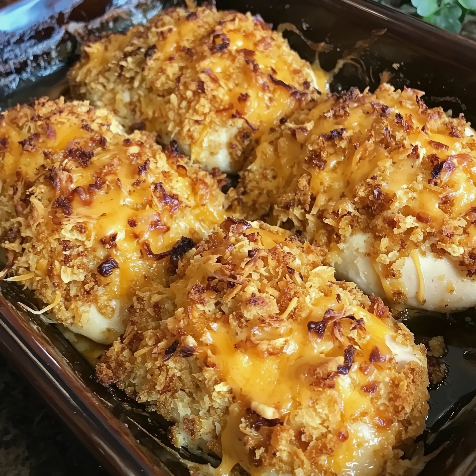 Crispy Cheddar Baked Chicken
