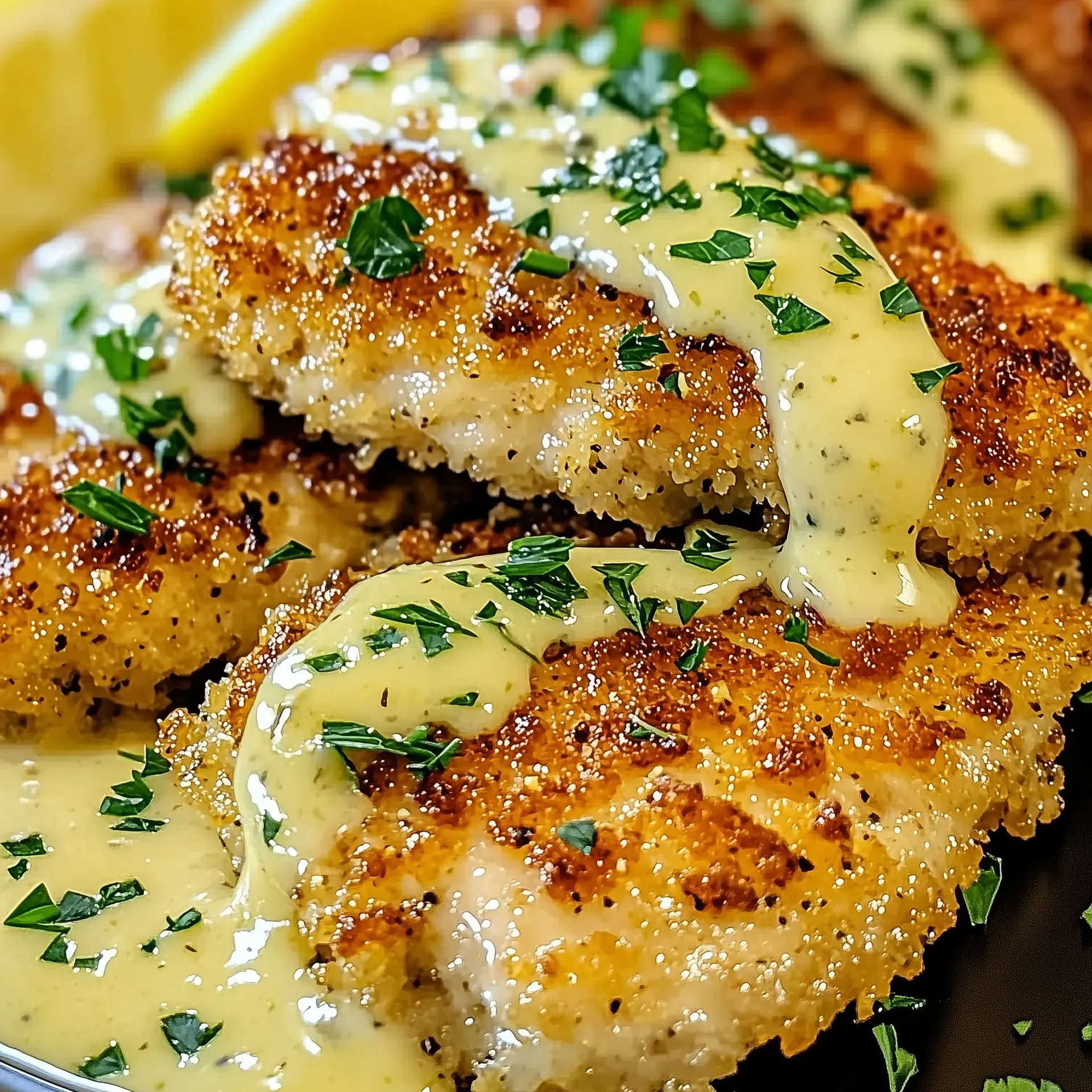 Crispy Lemon Pecorino Chicken Cutlets