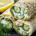 Cucumber Cottage Cheese Wraps