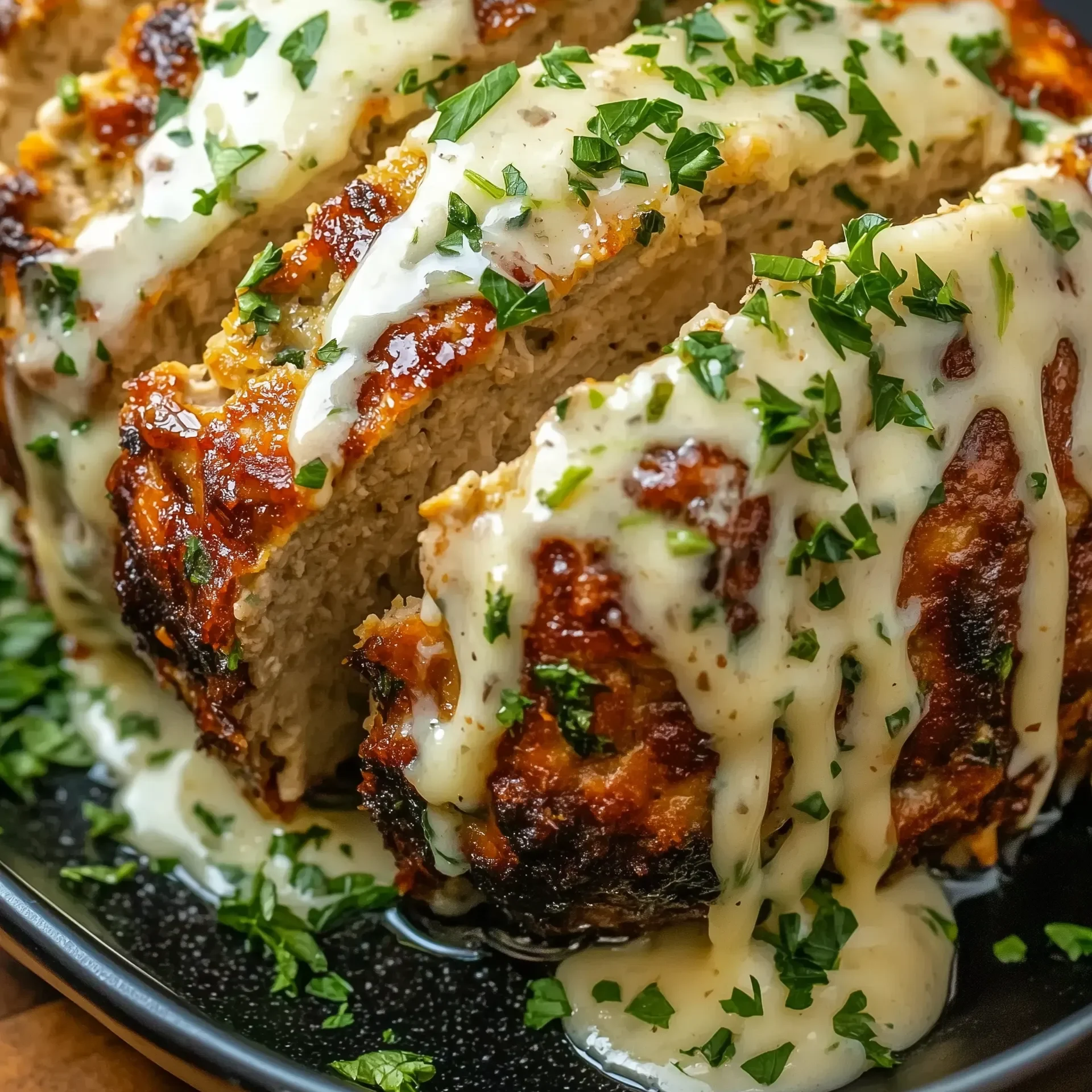 Garlic Parmesan Chicken Meatloaf