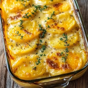 Layered Cheesy Scalloped Potatoes