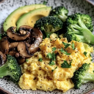 Savory Scrambled Eggs & Veggie Breakfast Bowl