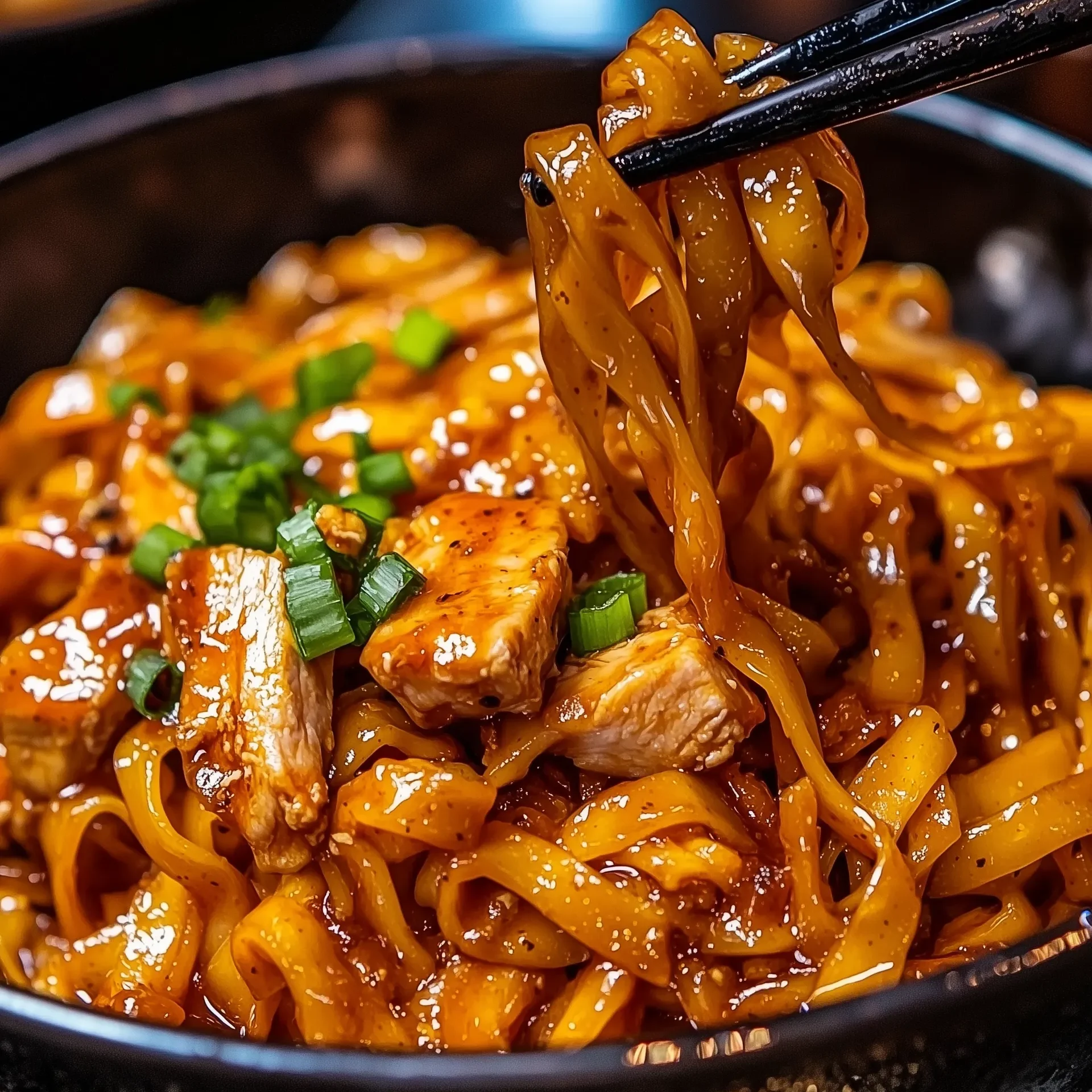 Spicy Garlic Chicken Noodles