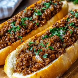 Stuffed Garlic Bread Sloppy Joes