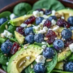 Blueberry Broccoli Spinach Salad