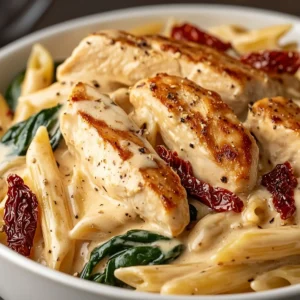 Creamy Tuscan Chicken Pasta Skillet