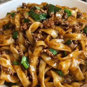 Easy Mongolian Ground Beef Noodles