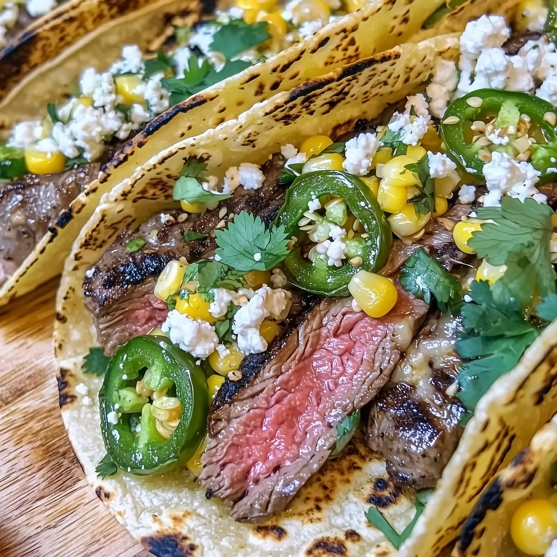 Grilled Elote Steak Tacos
