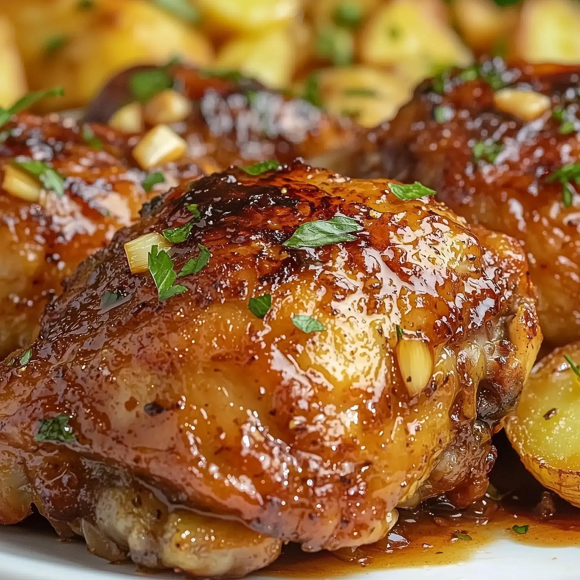 Honey Garlic Slow Cooker Chicken Thighs