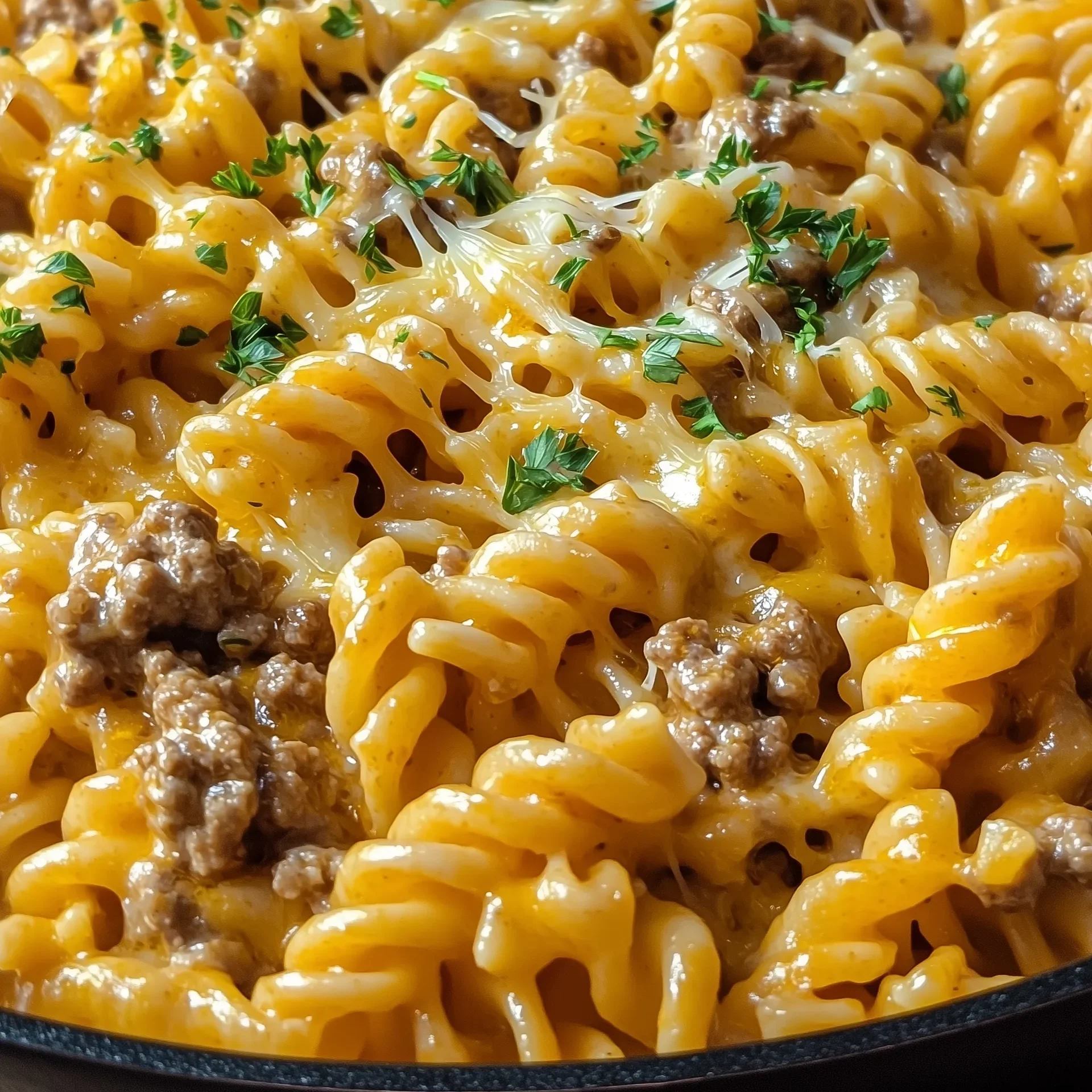 One-Pot Garlic Butter Beef Pasta