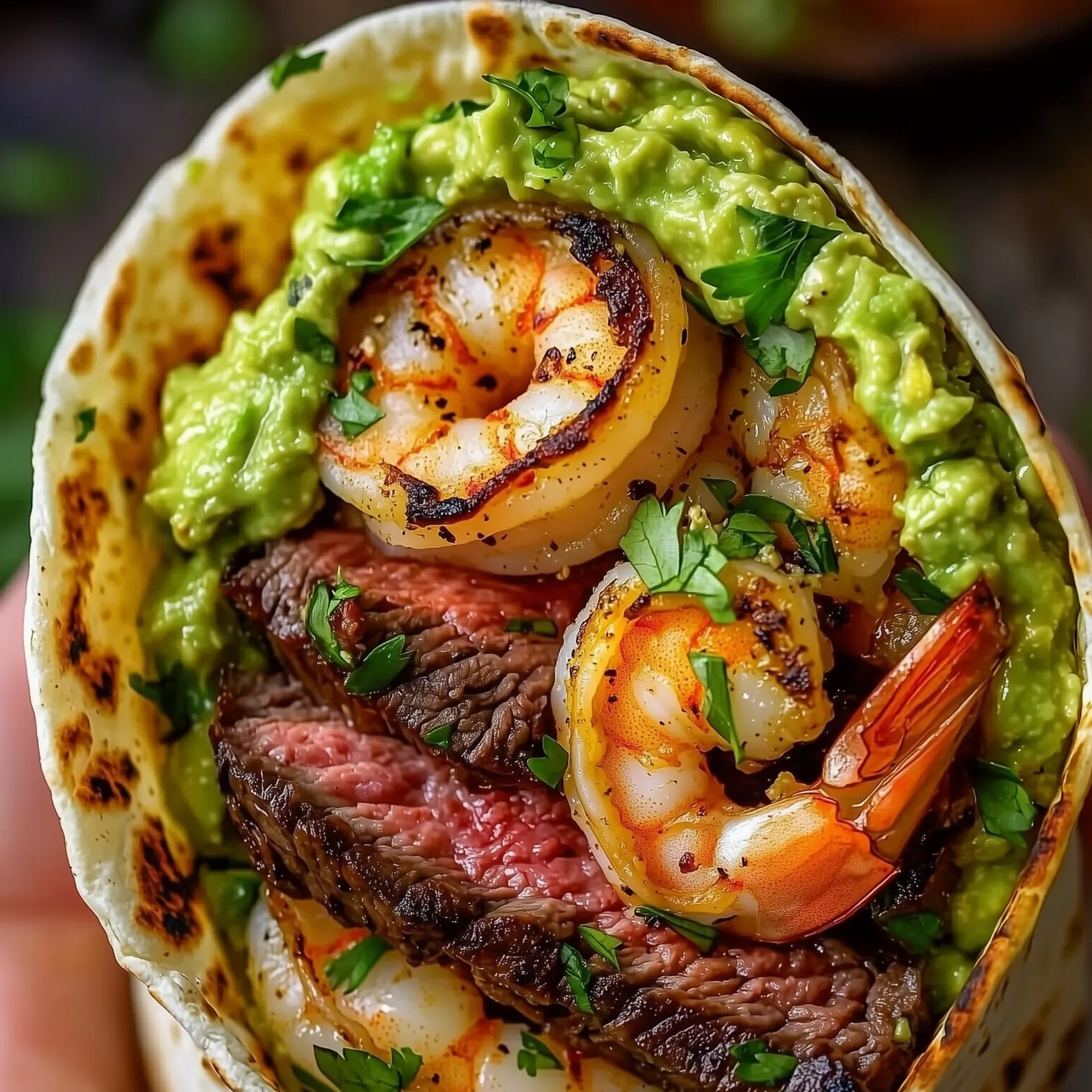 Surf & Turf Guacamole Wrap