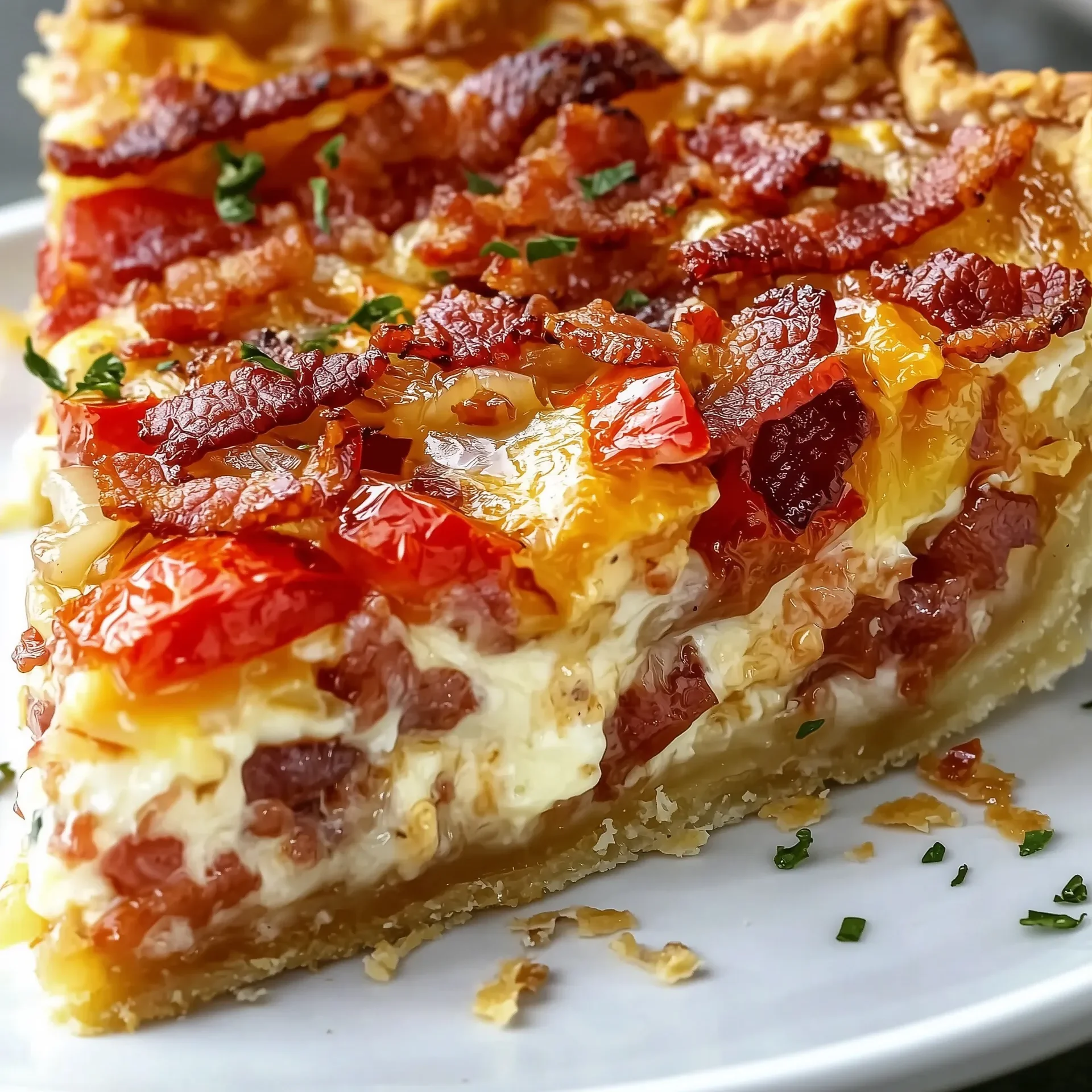 Bacon Onion Tomato Pie
