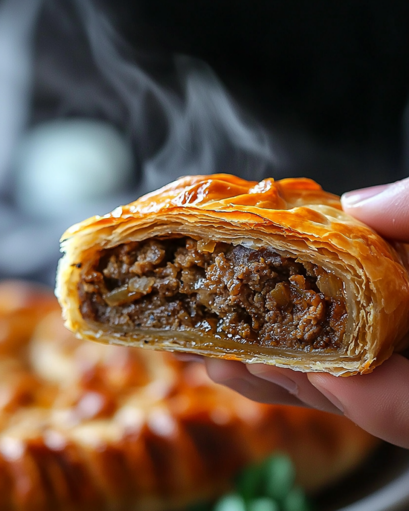 slice of meatloaf wellington wrap